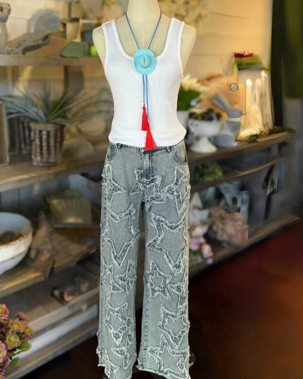 Stop And Ask Star Patch Jeans
