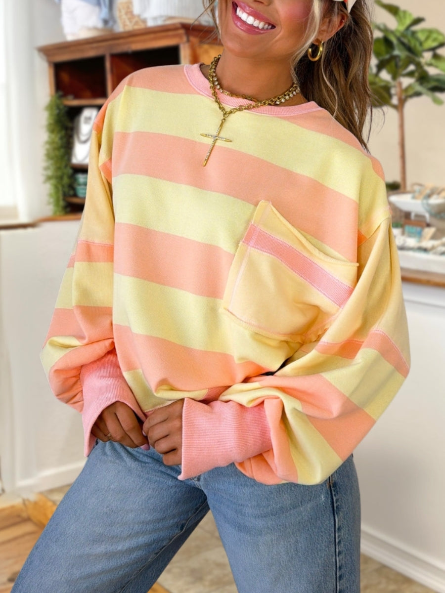Cute Loose Striped Top