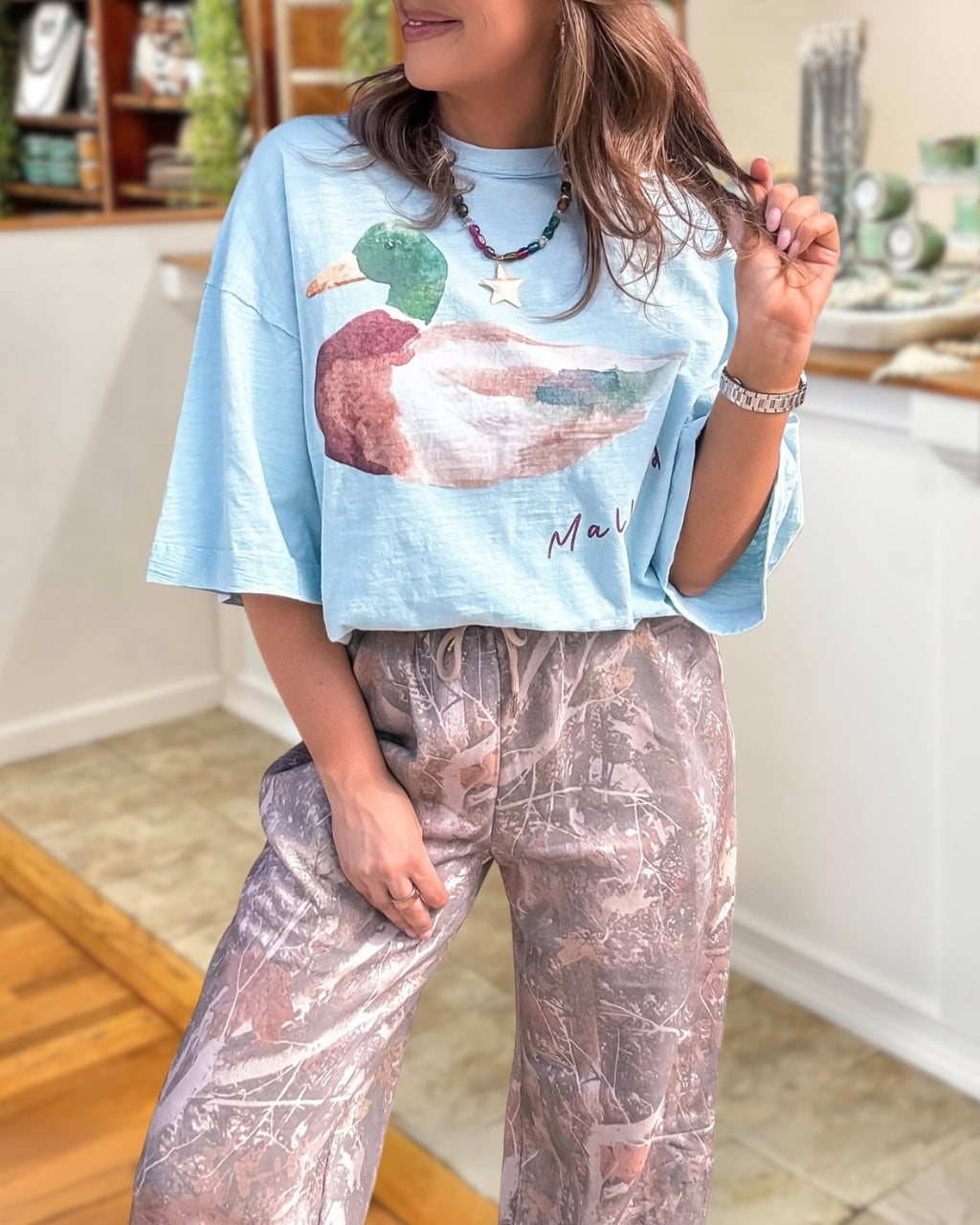 Casual Watercolor Duck T-Shirt