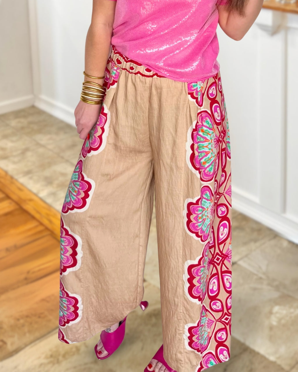 Imaginative Floral Wide-leg Pants