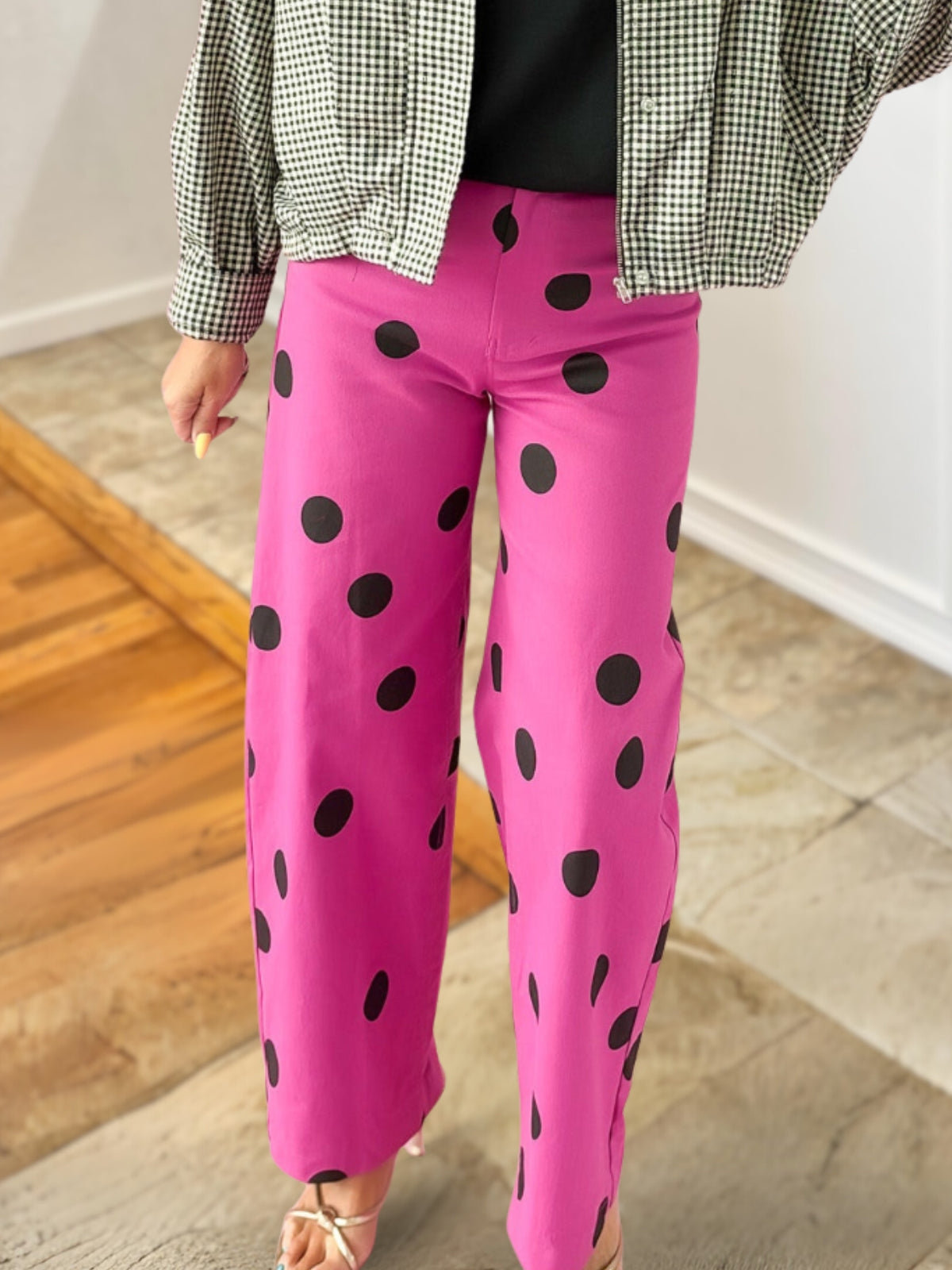 Casual Large Polka Dot Pants