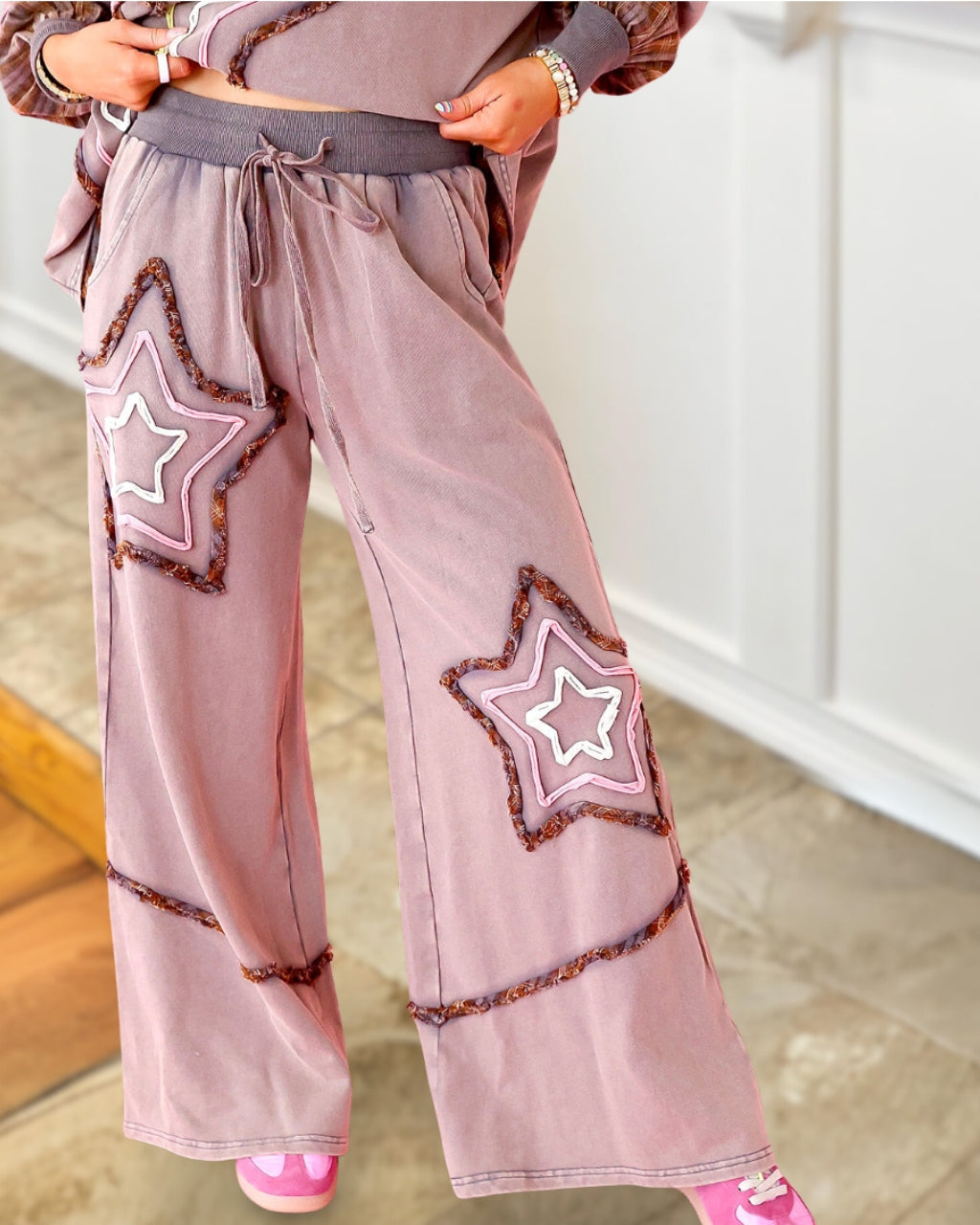 Rustic Star Patchwork Pants