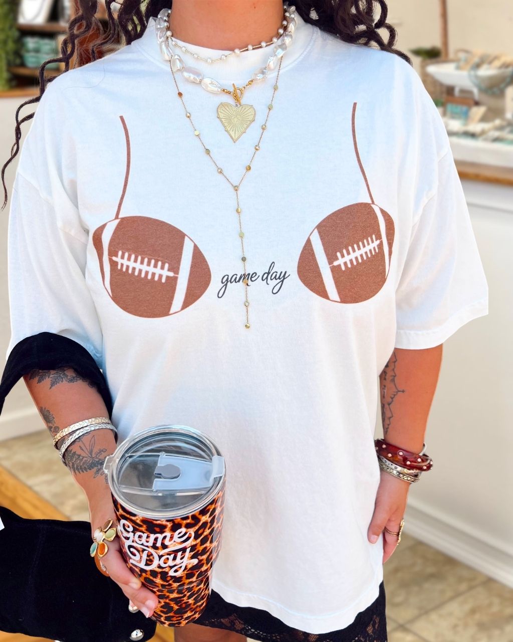 Fun Football Bikini Pattern T-shirt