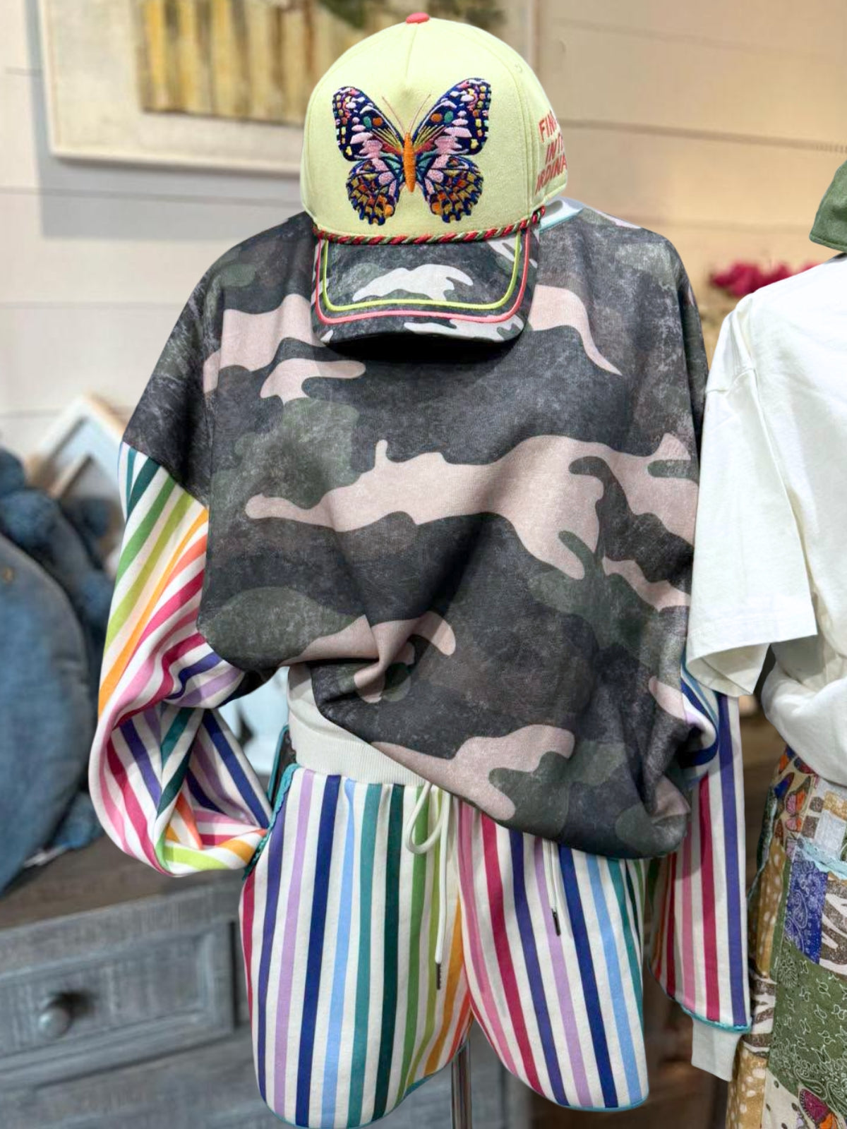 Rainbow Striped Camouflage Patchwork Set