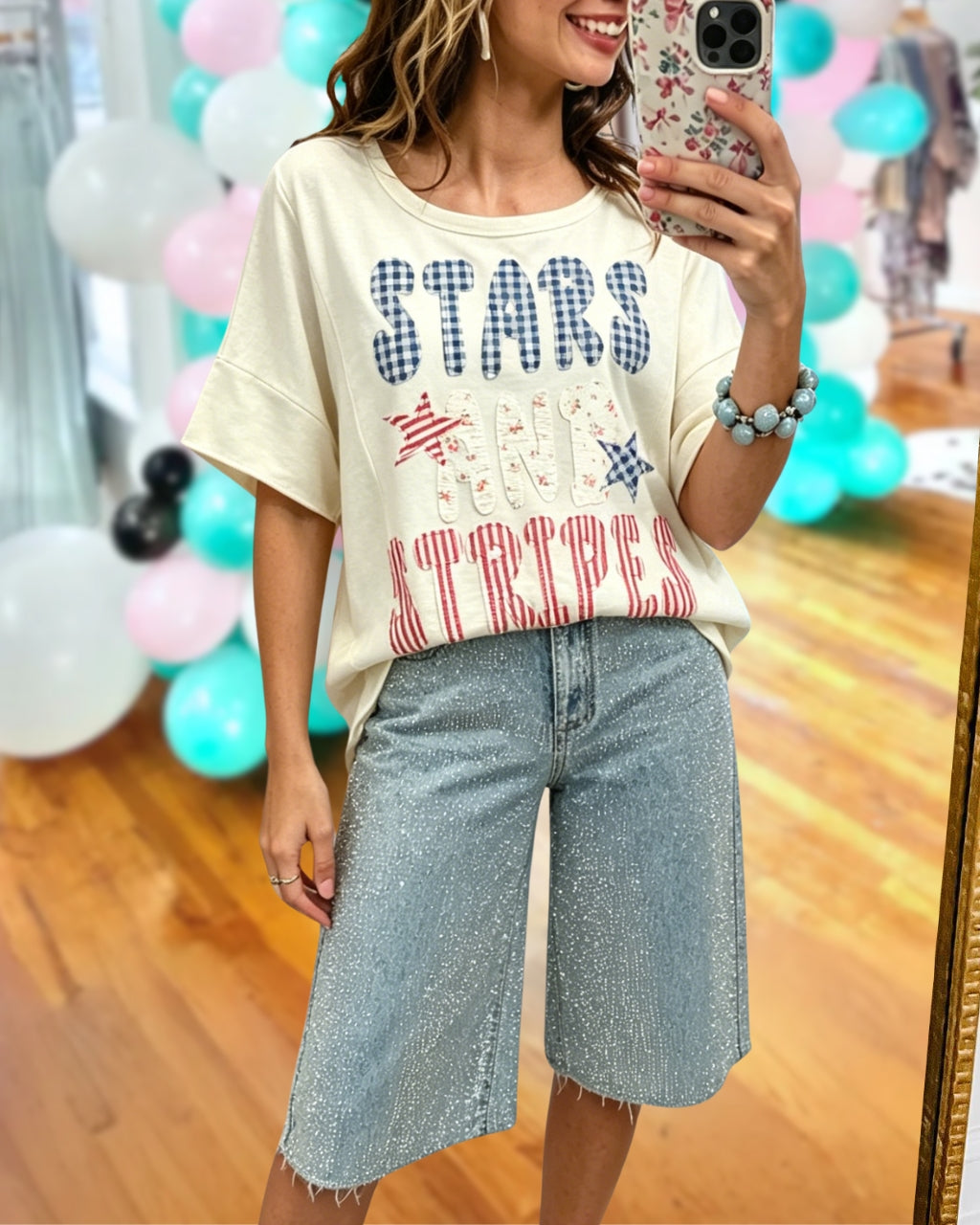 Stars & Stripes Patch Top