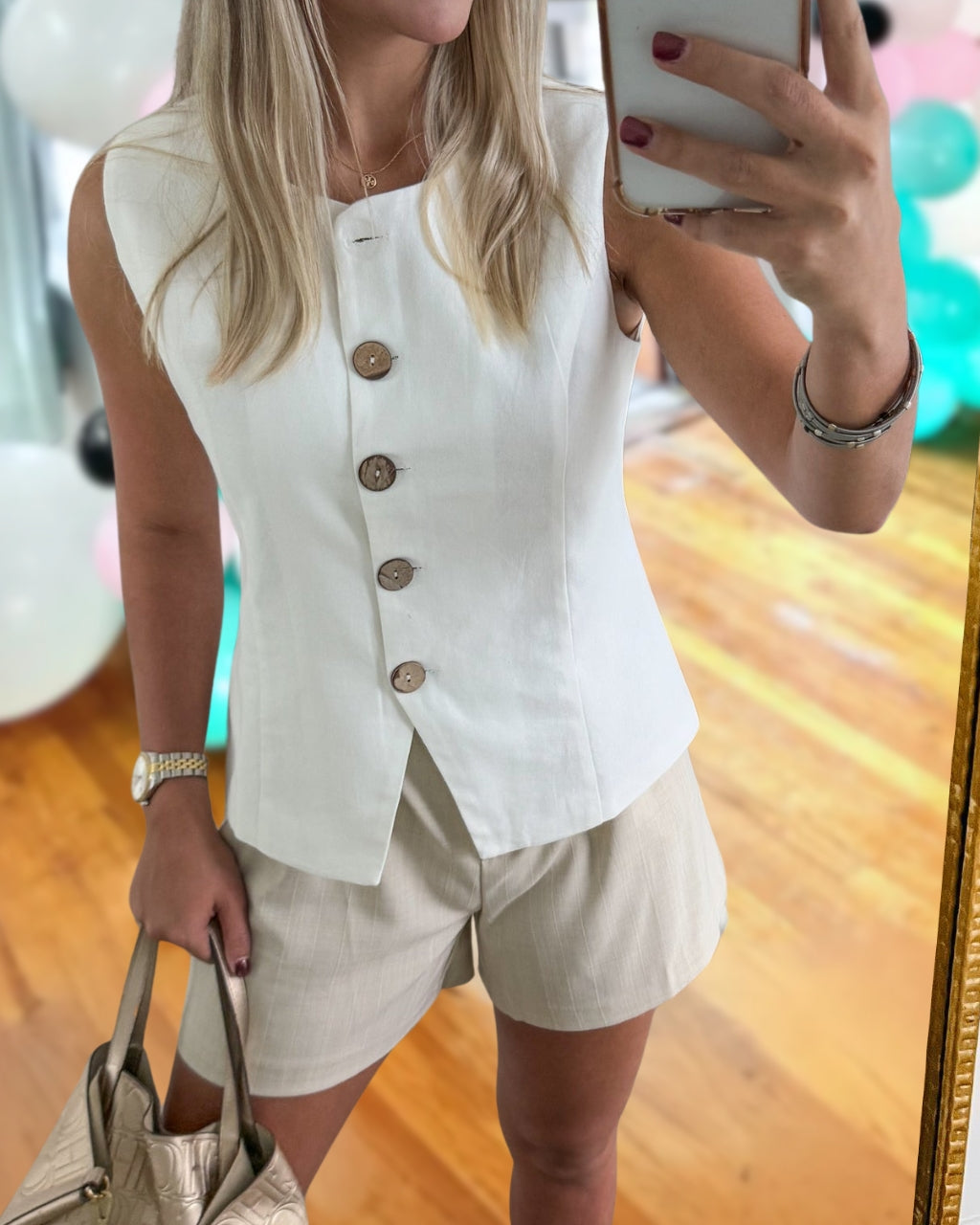 Minimalist Cotton-Linen Shorts