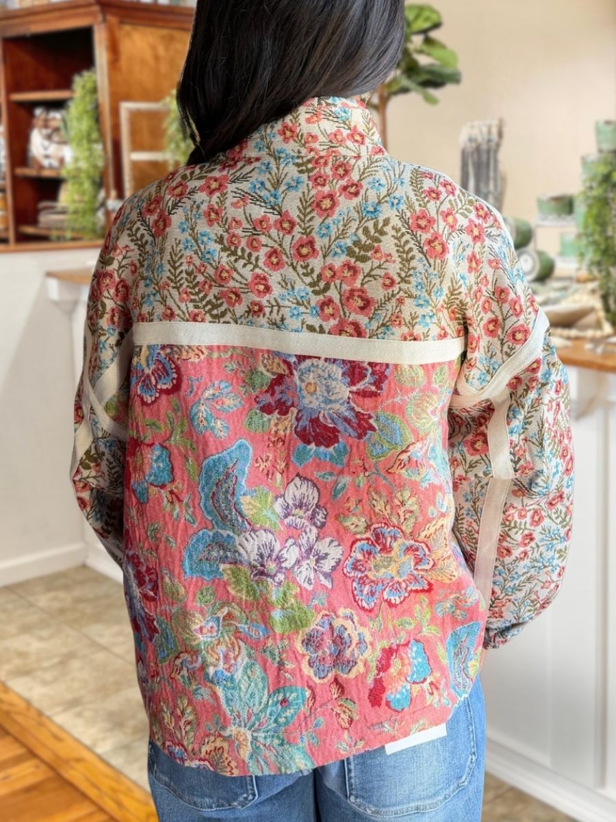 Vintage Floral-Print Jacket