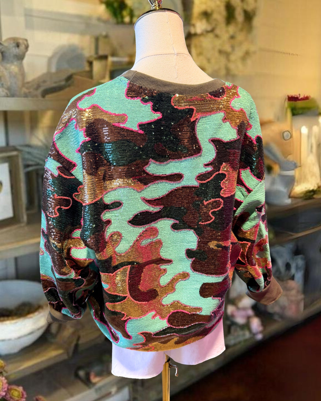 Totally Camo Sequin Queen Sweatshirt