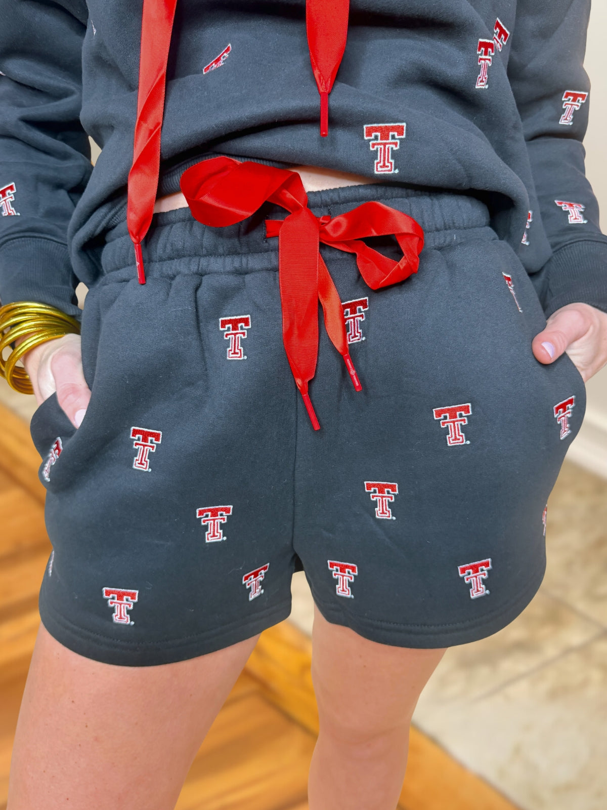 Double-T Logo Embroidered Game Day Shorts
