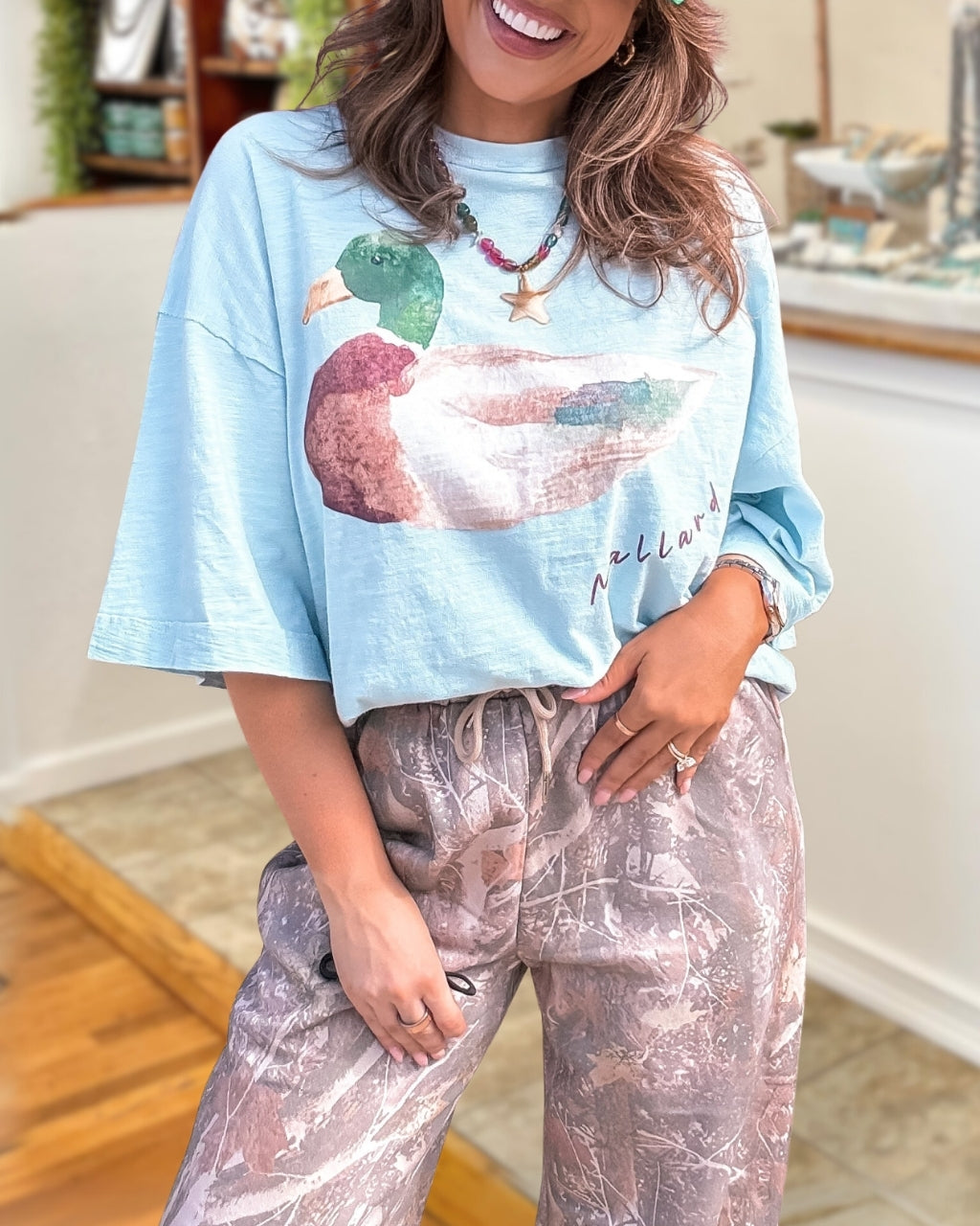 Casual Watercolor Duck T-Shirt