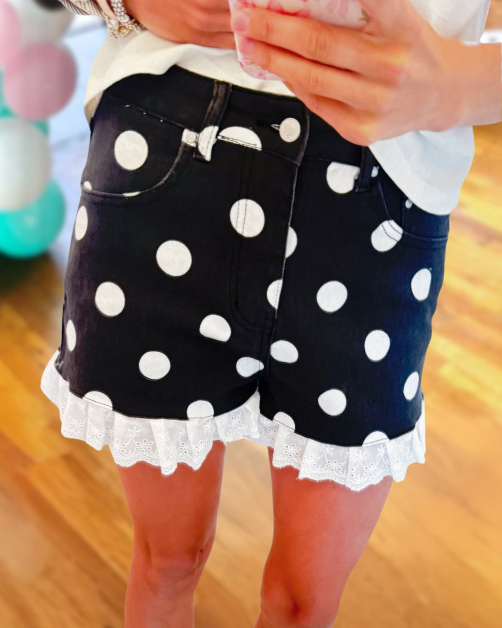 Ruffles Polka Dot Shorts