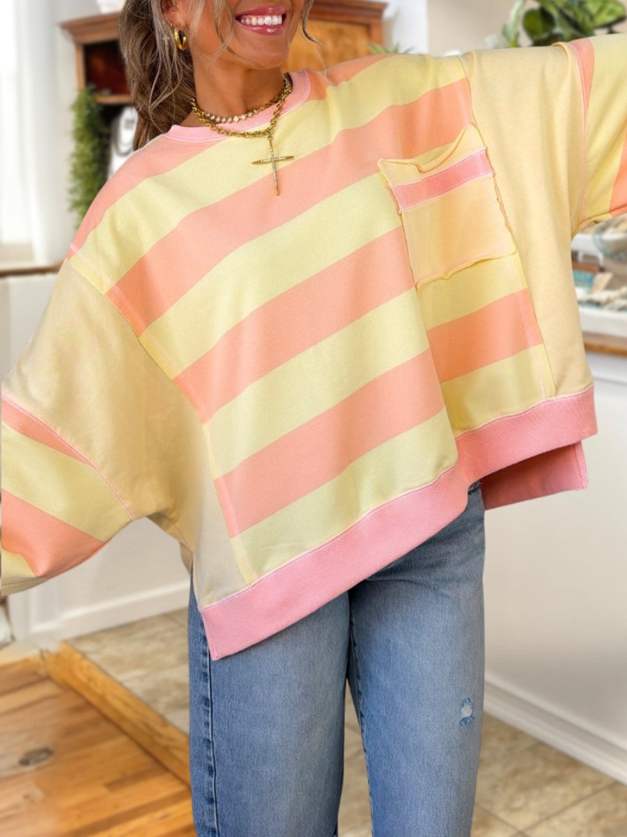 Cute Loose Striped Top