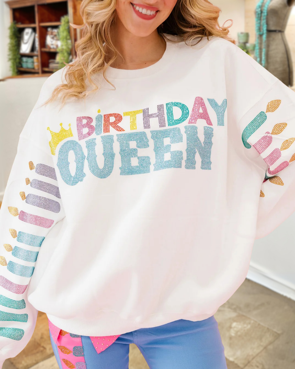 Birthday Queen Sequin Sweatshirt