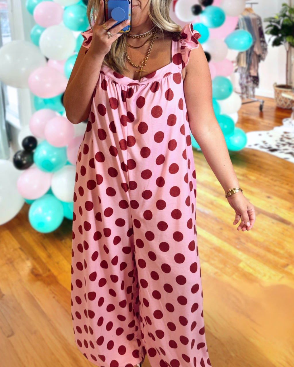 Stylish Polka Dot Jumpsuit