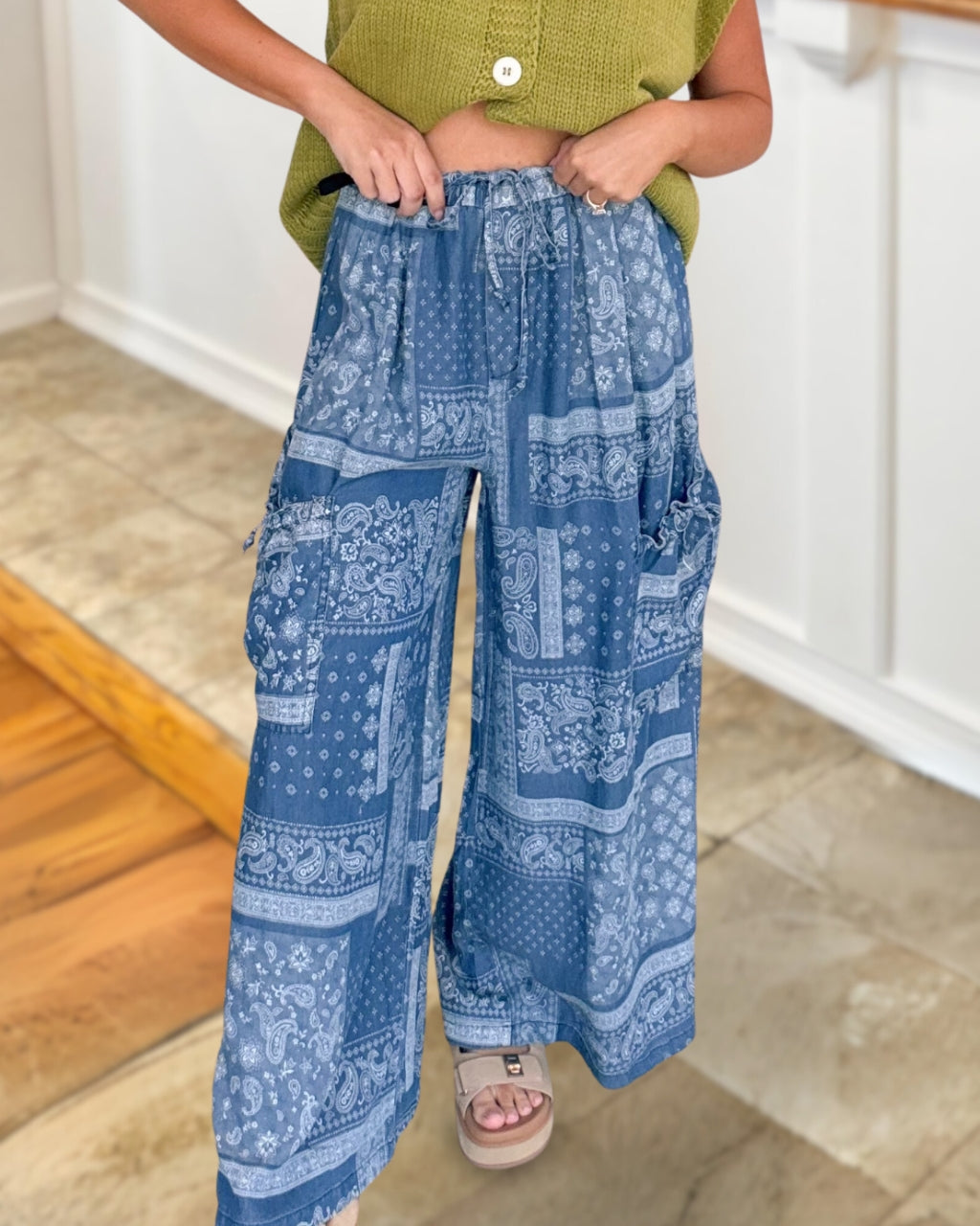Paisley Print Vintage Pants