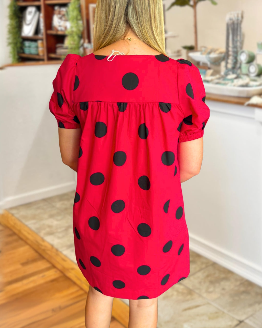 Vintage Polka Dot Satin Dress