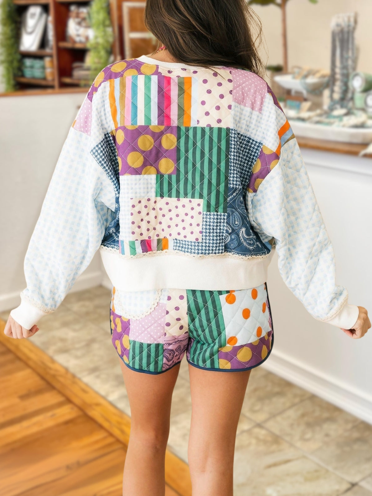 Mixed Pattern Quilted Patchwork Set