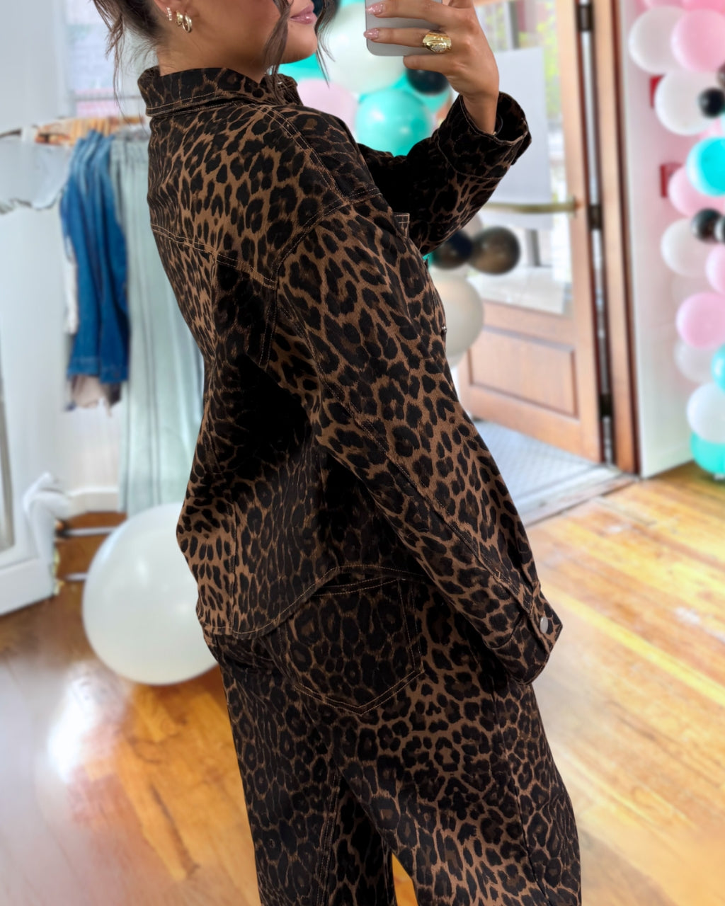 Retro Leopard Print Shirt Jacket