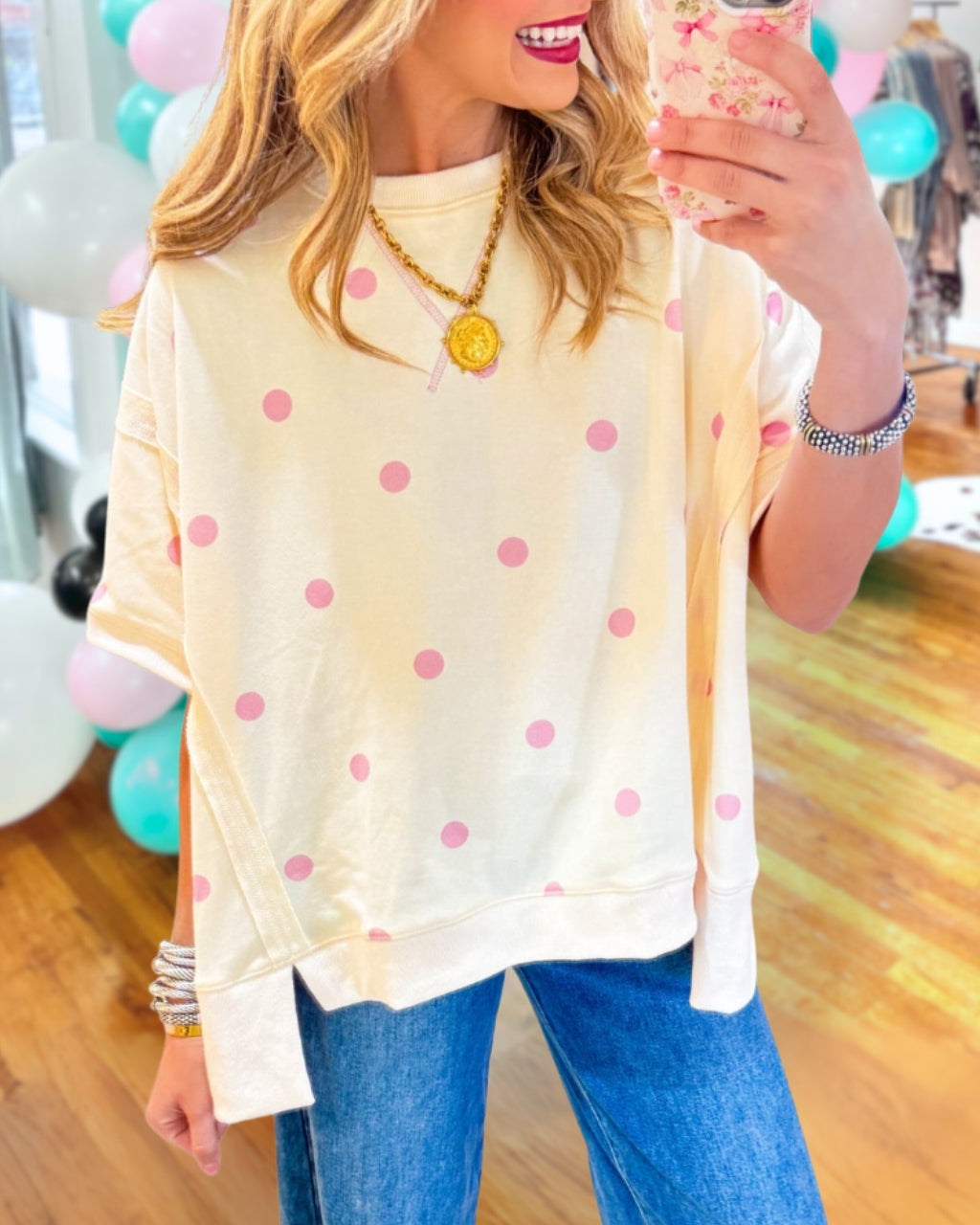 Oversized Polka Dot T-Shirt