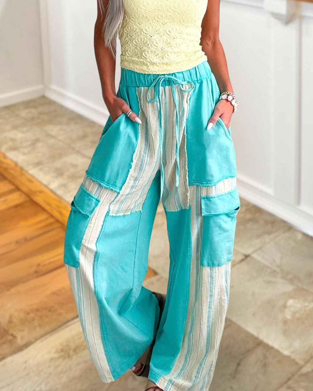 Soft Utility Colorblock Cargo Pants