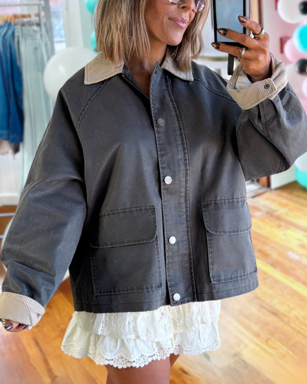 Retro Patchwork Work Jacket