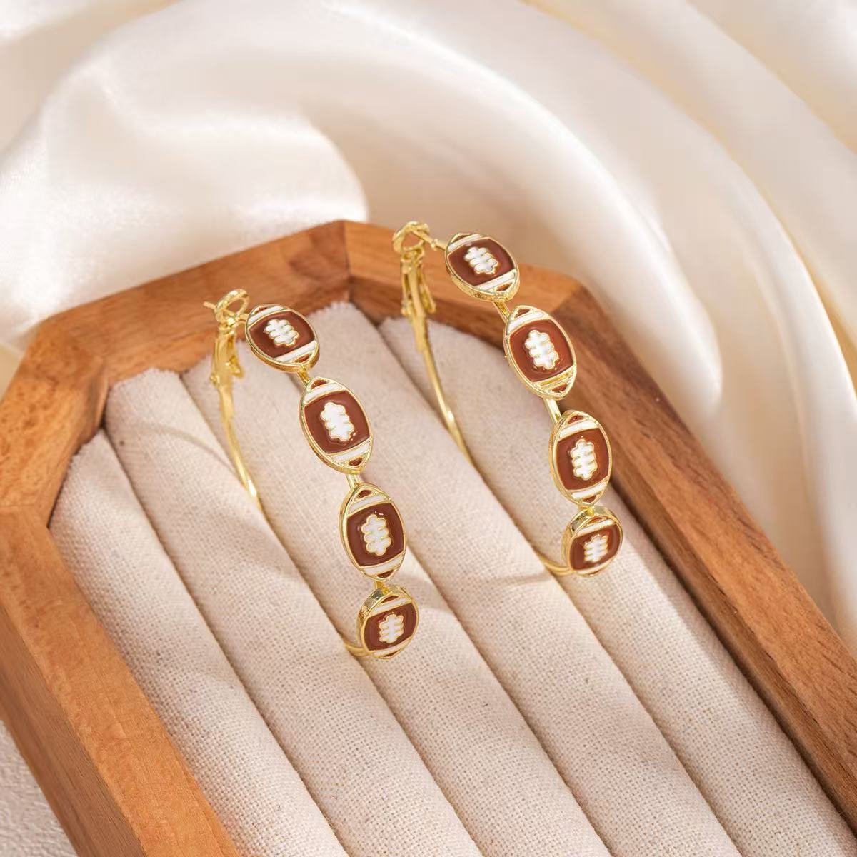 Style For Every Fan Football Earrings
