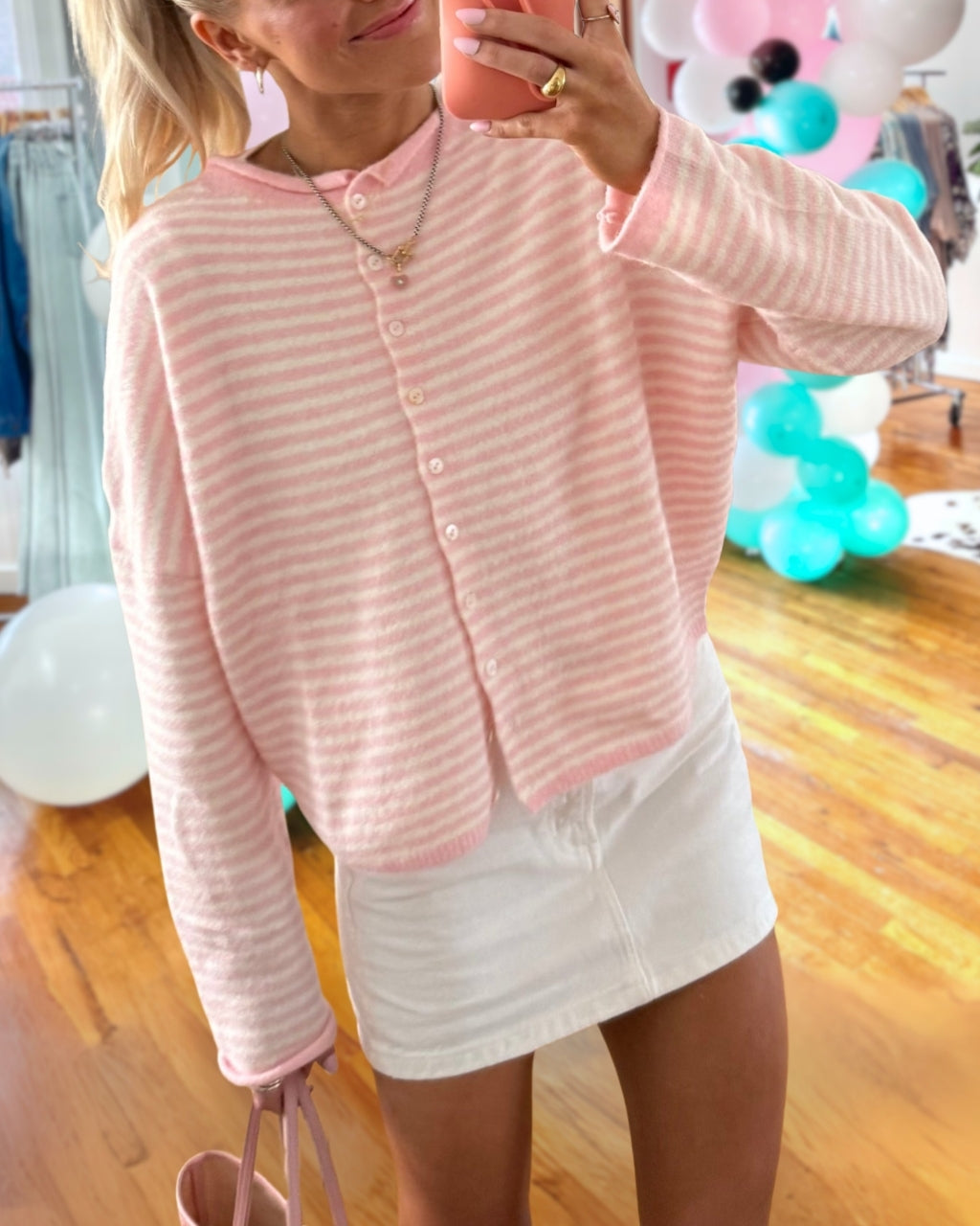 Casual Simple Striped Cardigan