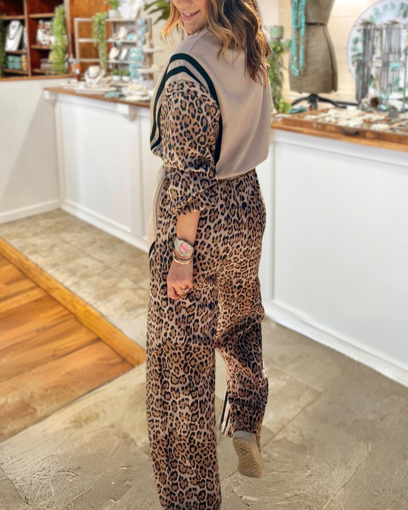 Unique Leopard Print Sports Set