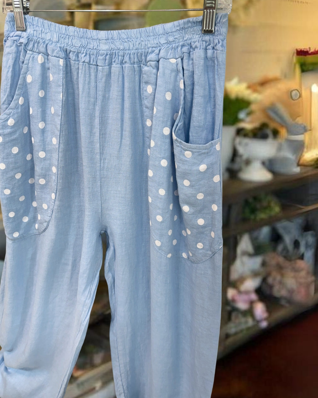 Casual Polka Dot Shirt Set