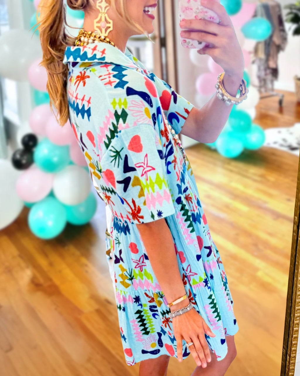 Tropical-style Mixed Pattern Jumpsuit