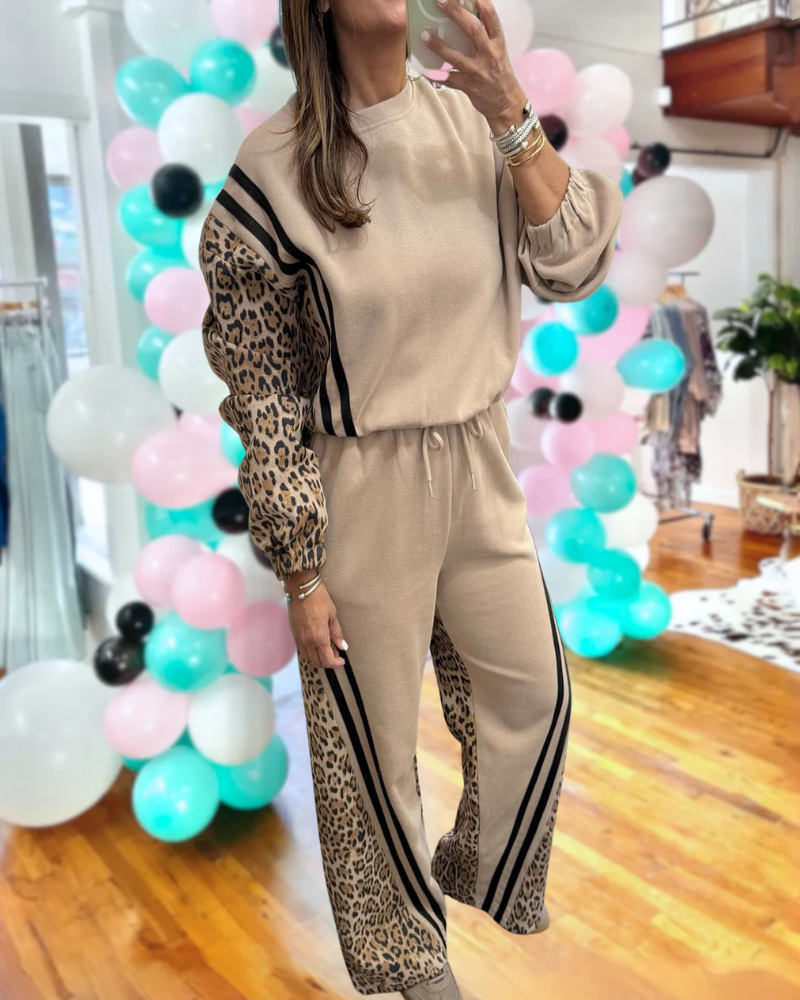Unique Leopard Print Sports Set