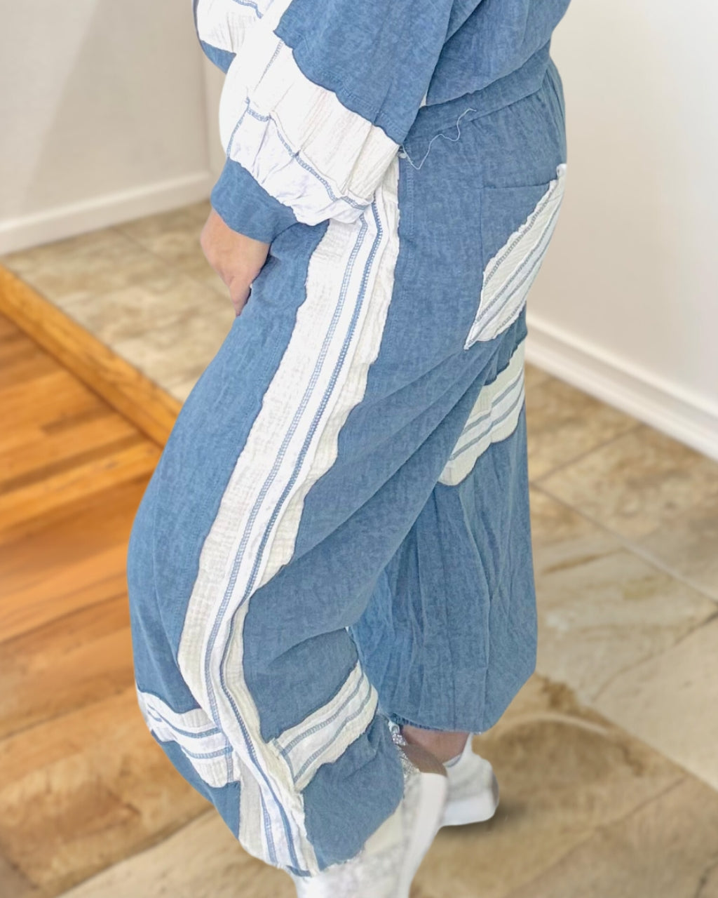 Casual Chic Patchwork Joggers