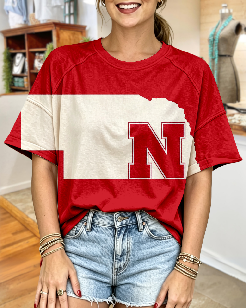 Nebraska Cornhuskers Crew Neck T-Shirt
