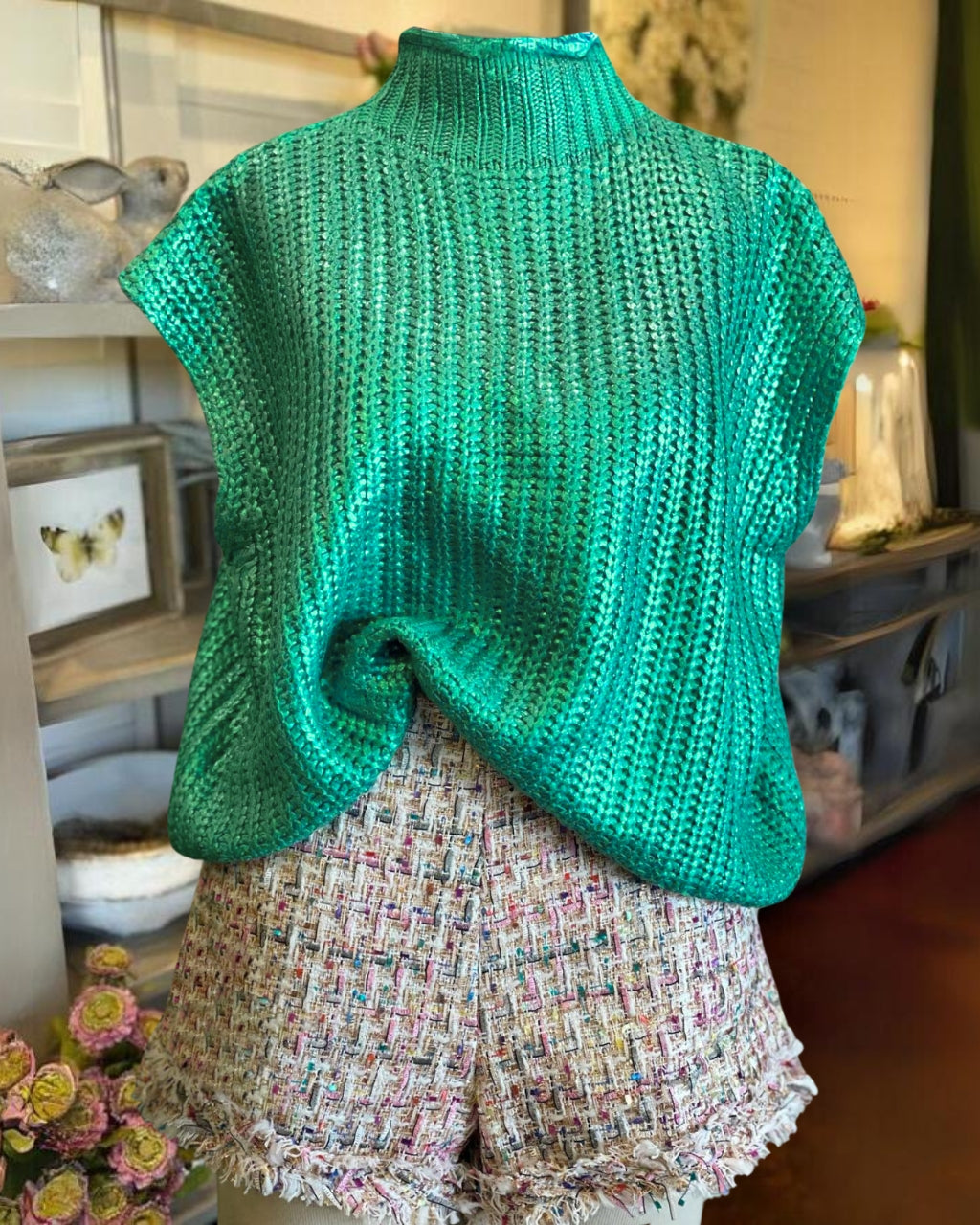 Metallic Foiled Sweater