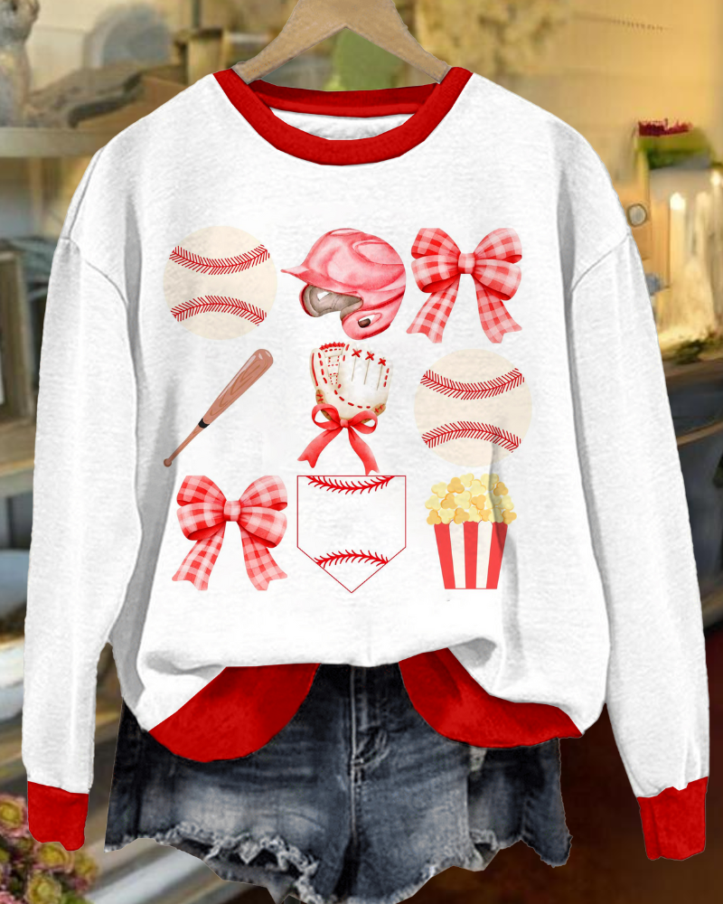 Mixed Baseball Gift Pattern Sweatshirt