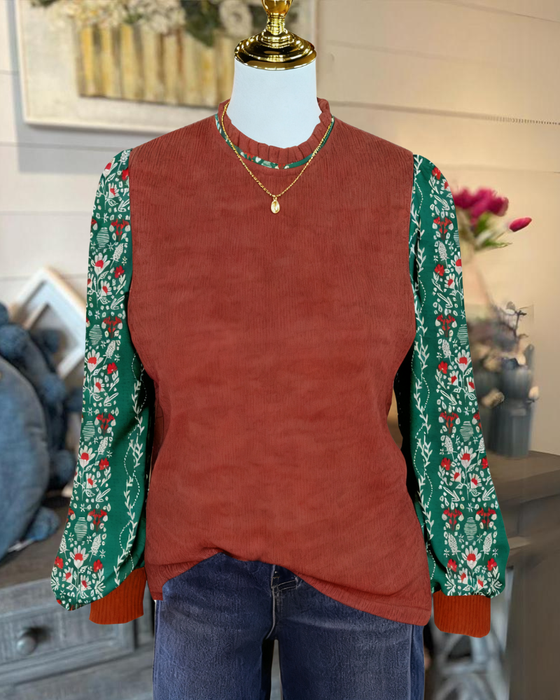 Bohemian Floral Sleeve Top