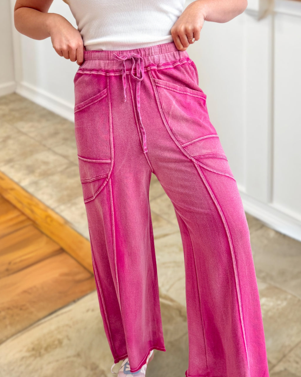 Lived In Relaxed Washed Wide Leg Pants