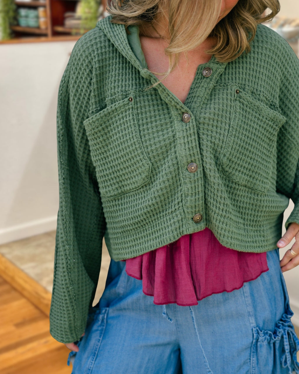 Waffle Loose Top