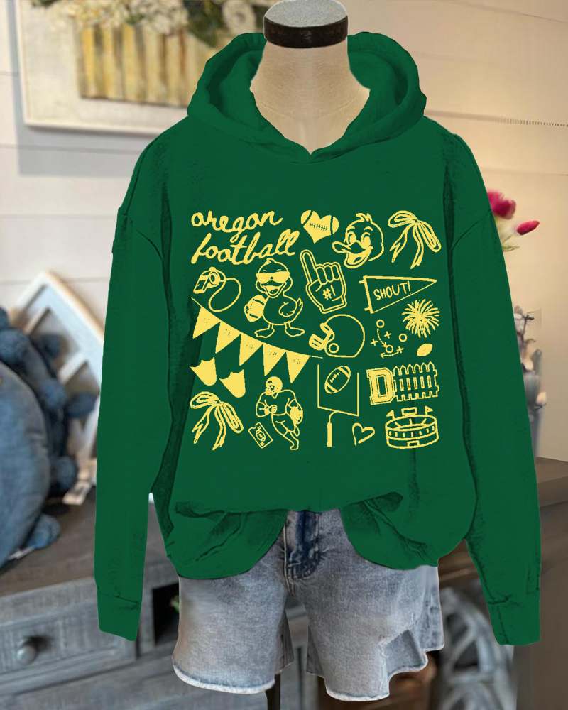 Oregon Ducks Print Hoodie