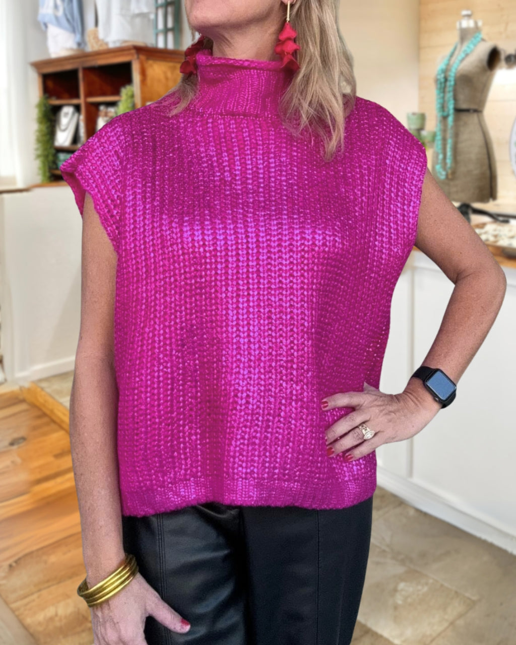 Metallic Foiled Sweater
