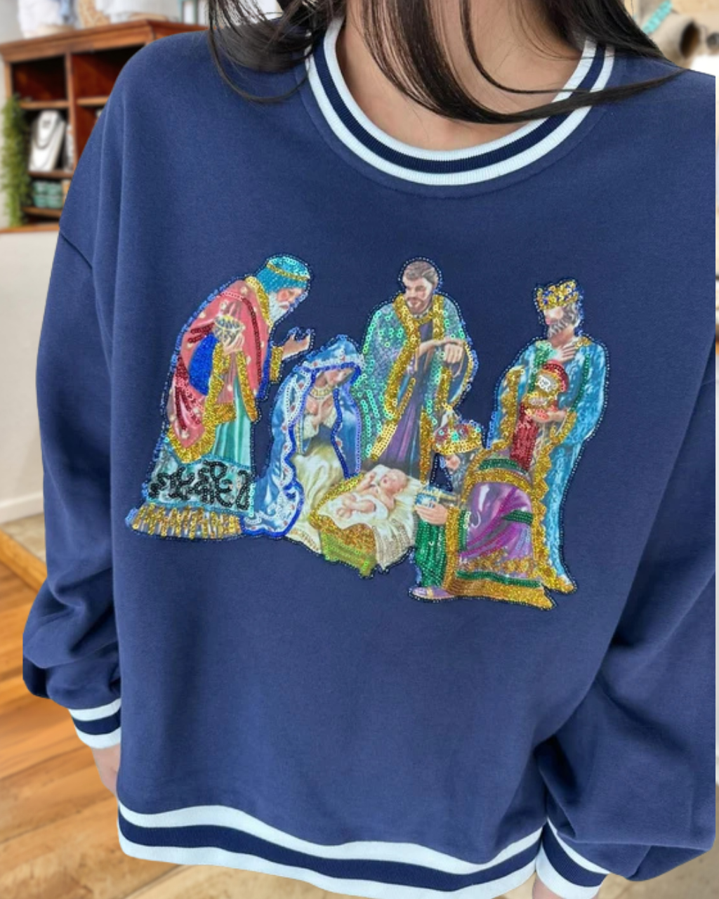 Christmas Jesus Print Pullover