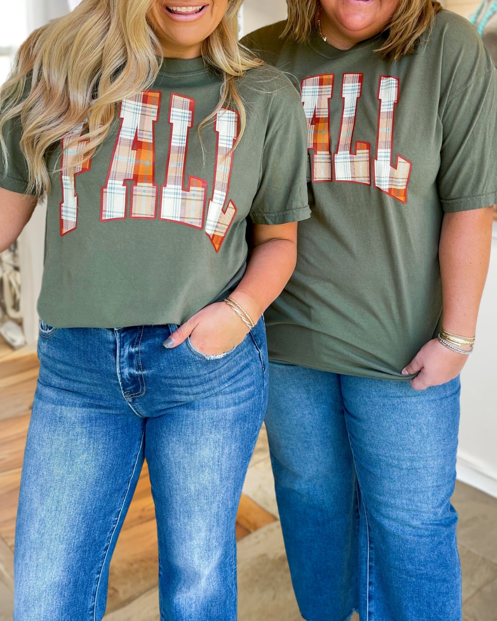 Fall Plaid Pattern T-shirt