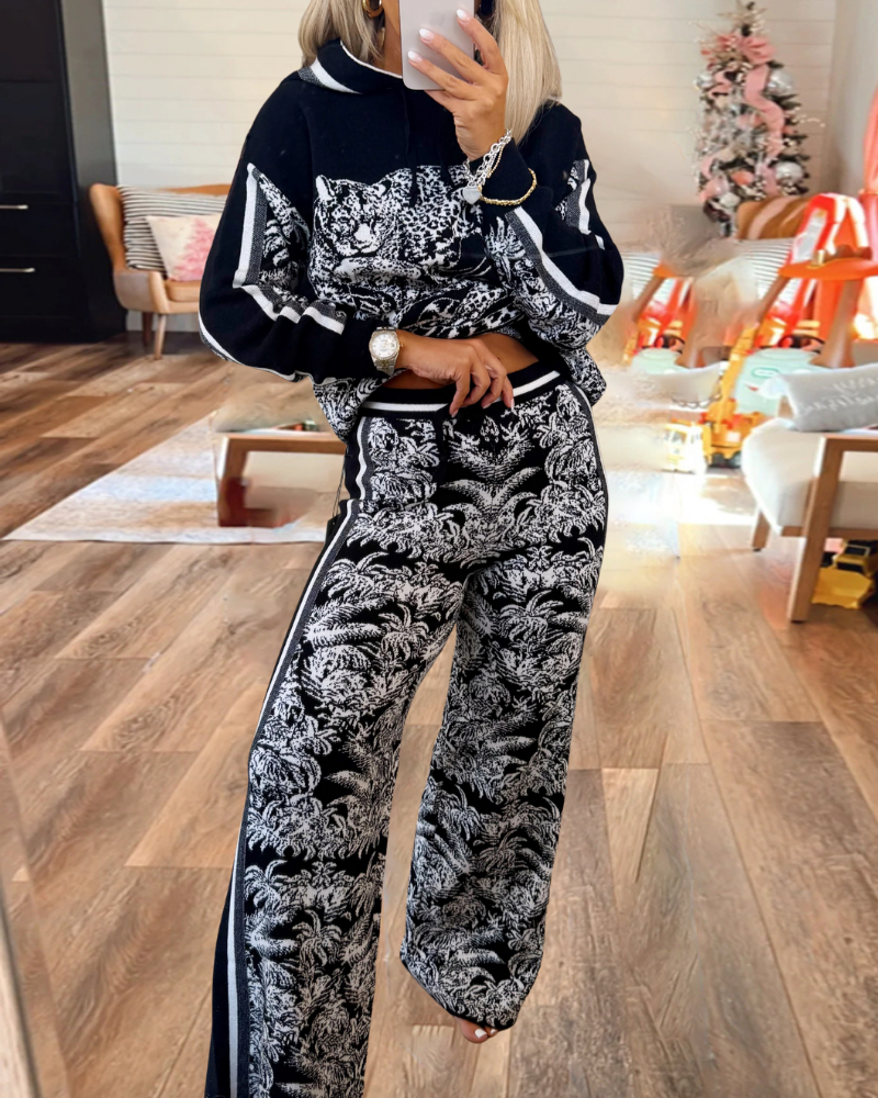 Unique Leopard Stripe Hoodie