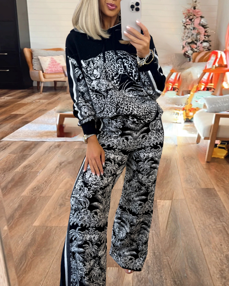 Unique Leopard Stripe Hoodie