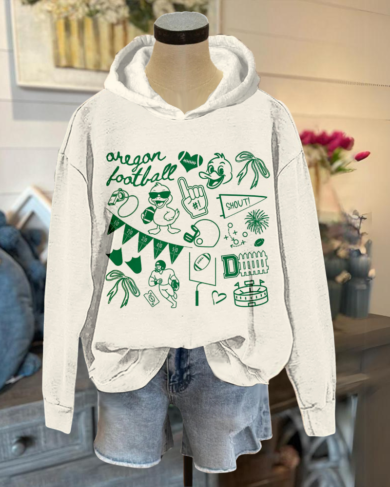 Oregon Ducks Print Hoodie
