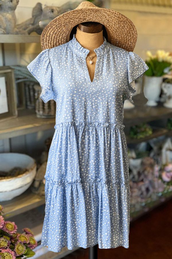 Bubble Pleated Midi Dress