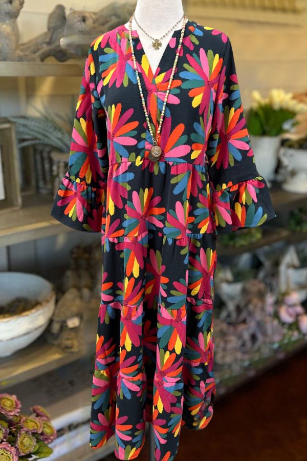 Colorful Floral Maxi Dress