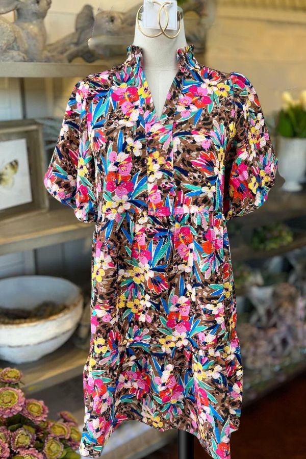 Mixd Floral Puff Sleeve Dress