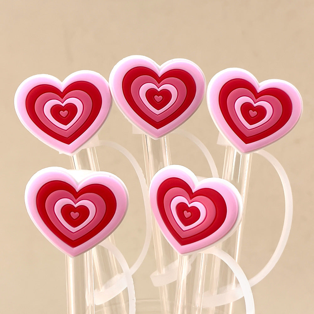 Valentine's Day Heart Straw Protector