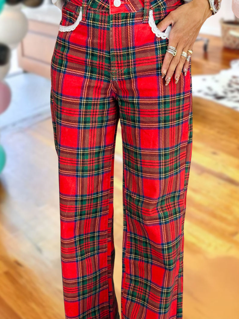 Trendy Comfortable Christmas Plaid Pants